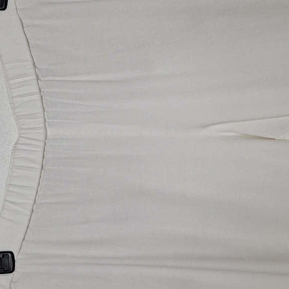 J. Jill White Linen Blend Coastal High Rise Stretch Trouser Pants Size L Tall - Picture 2 of 12